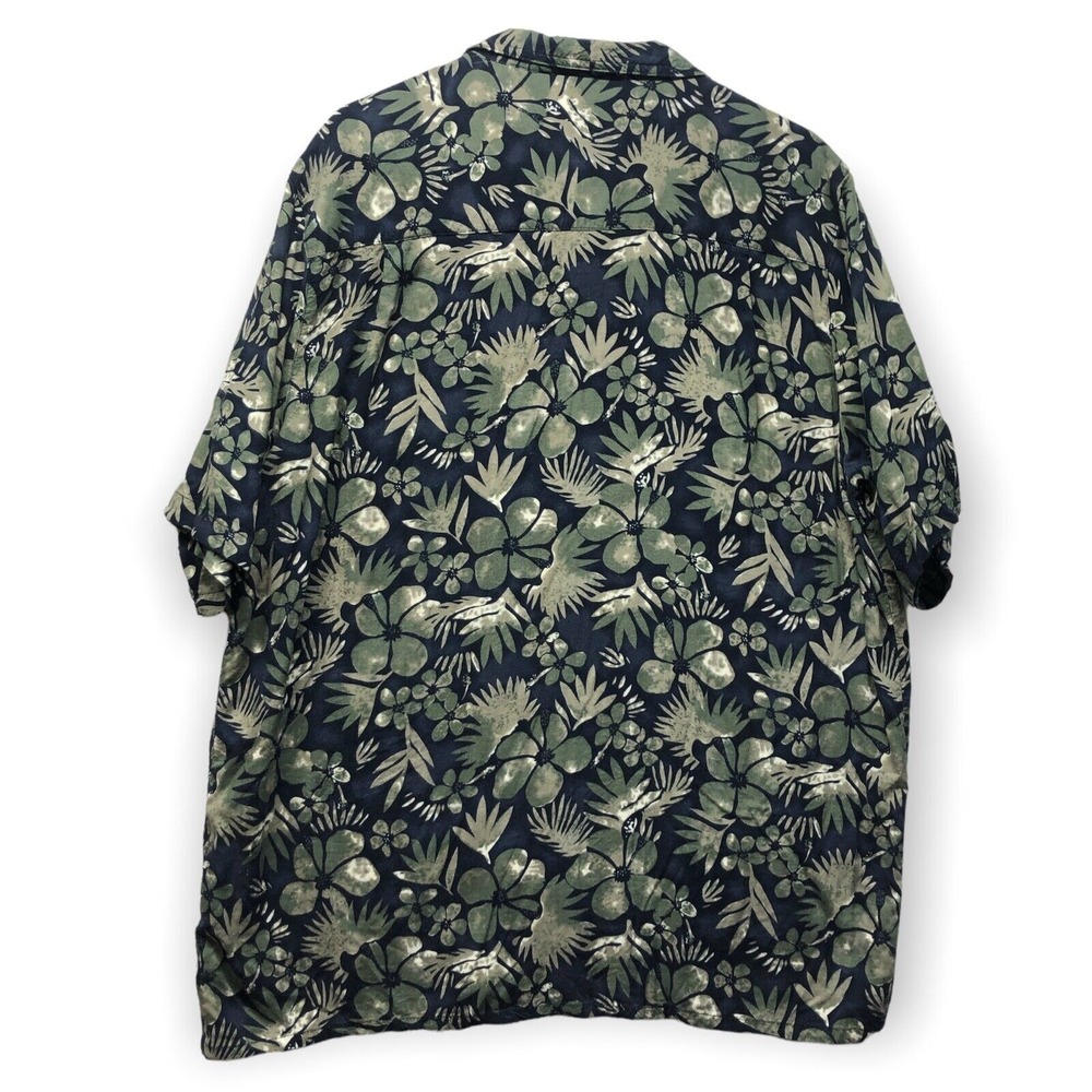 Big Creek Clothing Co Mens Hawaiian Shirt - XL - Green Brown Rayon Short Sleeve - Picture 6 of 7